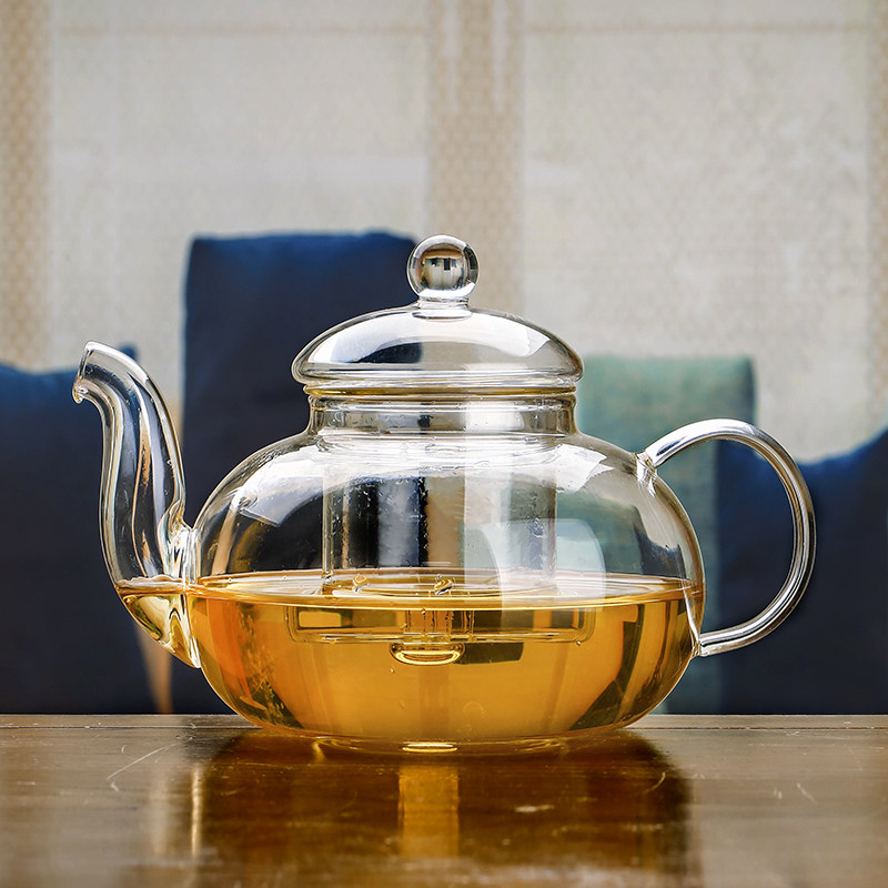 Heat-resistant and heat-resistant glass Kung Fu flower teapot filter teapot tea set cold kettle cold kettle