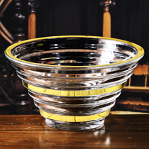 Imported crystal glass fruit plate Nordic transparent fruit basket wedding creative flower plate snack plate dry fruit plate