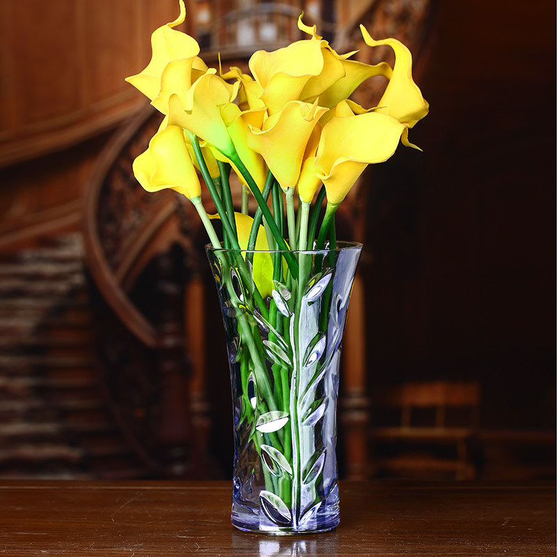 Goss transparent glass transparent hydroponic vase classical European-style modern florist book room Bedroom Home Decoration Pendulum