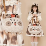 Оригинальная большая милая сумка на одно плечо, плюшевая вместительная и большая кукла, стиль Лолита, надевается на плечо