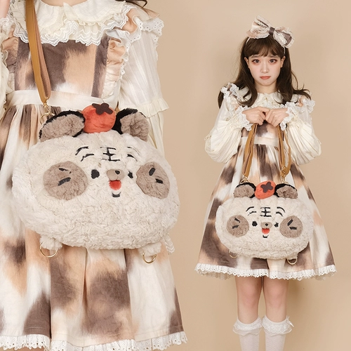 Оригинальная большая милая сумка на одно плечо, плюшевая вместительная и большая кукла, стиль Лолита, надевается на плечо