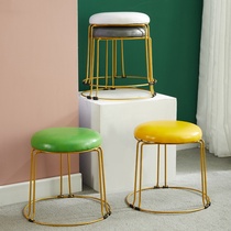 Home small stool fashion creative bench thickened adult half-height chair living room coffee table low stool plastic round stool