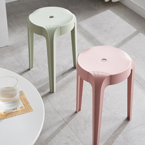 Storage plastic stool adult thick living room high stool creative round stool folding chair stool home bench triangle stool