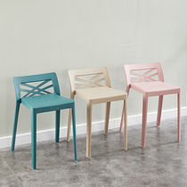Horse chair fashion simple thick plastic stool home table stool creative back chair bathroom bench Net red glue stool