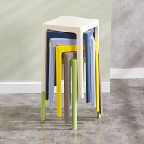 Plastic stool thickened adult household Nordic simple living room table and stool high stool economic bench composite