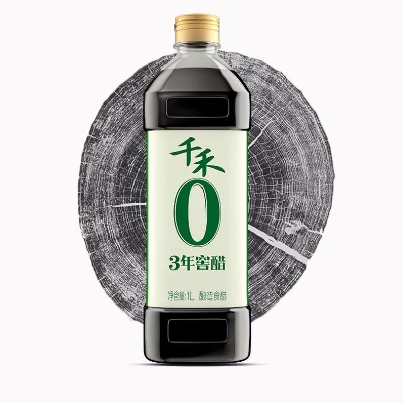 【千补6/瓶】千禾零添加3年窖醋1L