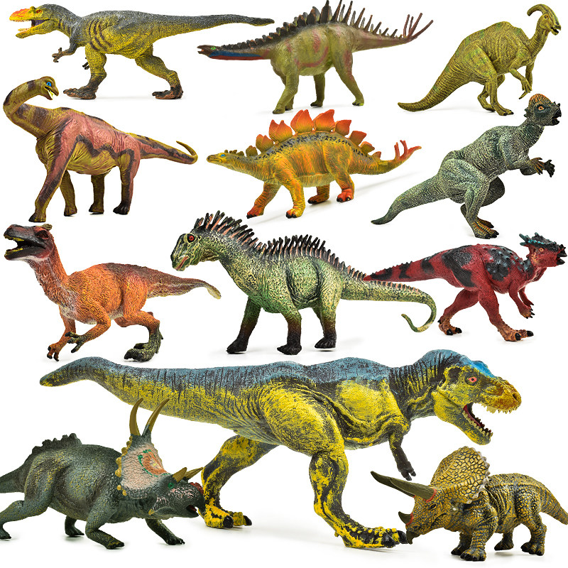 Dinosaur toy model set simulation animal children's plastic large Jurassic T-rex Brachiosaurus gift for boy