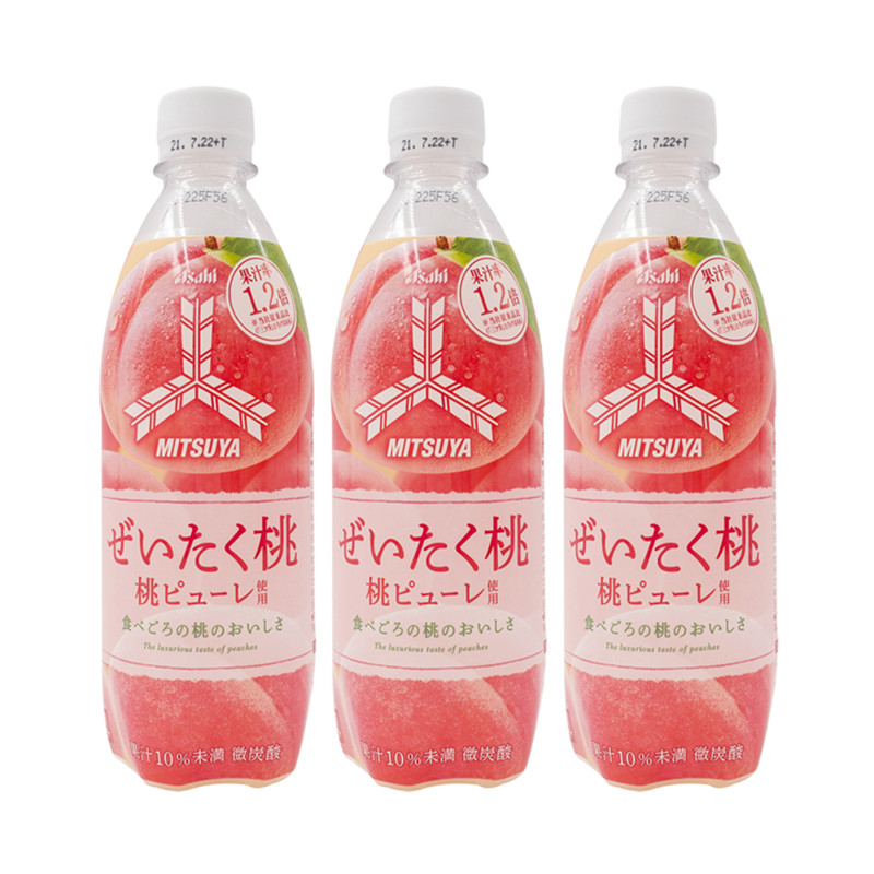 新品日本进口朝日三矢季节限定白桃水蜜桃果味碳酸饮料500ml 新品日本进口朝日三矢季节限定白桃水蜜桃果味碳酸饮料500ml