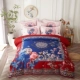 Cotton bốn mảnh cotton đặc biệt dày khăn trải giường nhà dệt đơn giản đôi 1,8m giường giải phóng mặt bằng bốn mảnh bộ drap giường