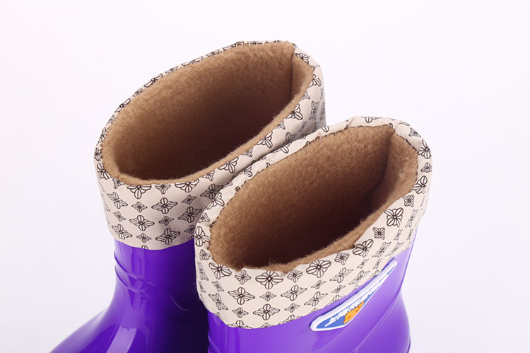 Giày mưa mùa thu và mùa đông nữ tuýp giày trượt nước đế dày cộng với cotton cho người lớn đi mưa không thấm nước ấm quá mức ủng đi mưa thời trang