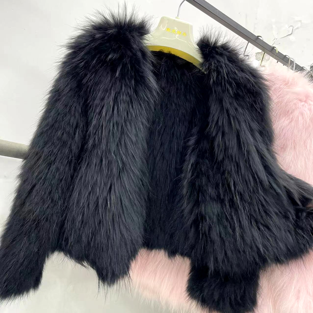 Fur new 2022 popular real raccoon fur double-sided woven fur coat short female young fashion fashion thin