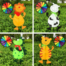 Cartoon Animal Great Windmill Festival Children Windmills Toys Outdoor Windmills Decoration Seven Colorful Windmills Wholesale Direct