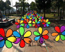 Kindergarten Trim Outdoor Windmill Strings Assembly Revolving Campus Hanging Colorful Childrens Toy Ground Stall Hot Sell