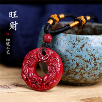 This year of fortune brave necklace jewelry cinnabar safe buckle pendant purple gold sand men and women