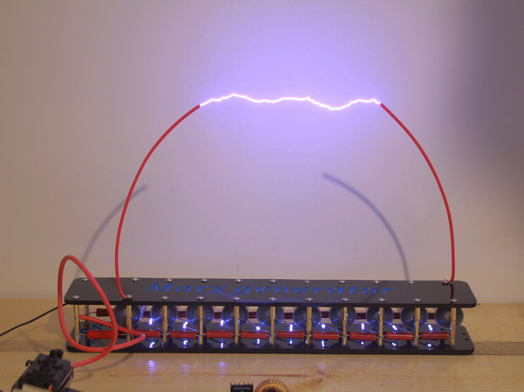 Max Generator Marx Artificial Lightning Emp Pulse High Voltage Arc DIY Max Generator Marx Artificial Lightning Emp Pulse High Voltage Arc DIY