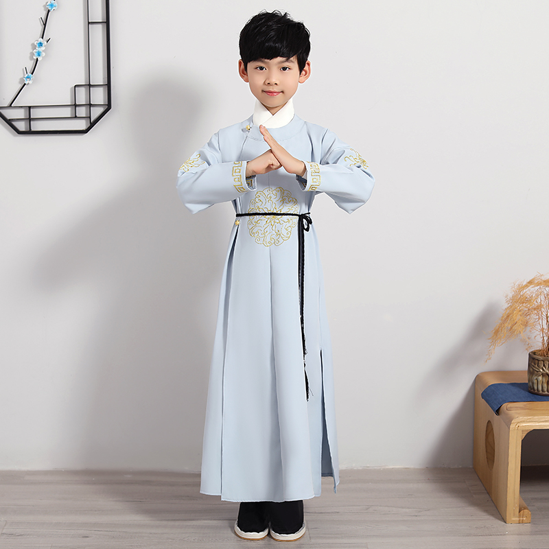 Hanfu boy's spring and autumn robe children's ancient style young master's clothing Chinese style children's ancient costume super fairy Tang suit thin section