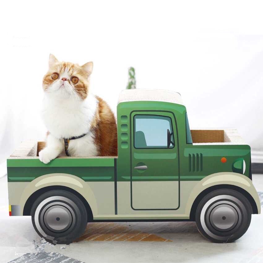 Large cat scratching board car cat toy corrugated suv car cat litter cat claw grinder cat climbing frame hard and wear-resistant
