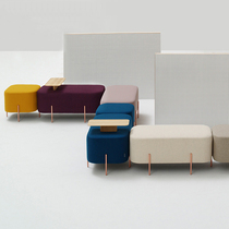 Nordic fabric sofa footstool simple modern entrance door change shoe stool living room creative small stool clothing store long bench