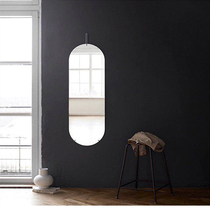 Nordic modern minimalist dressing mirror wall hanging mirror designer frameless oval mirror homestay mirror model room decorative mirror
