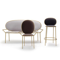 Nordic simple iron back bar chair creative sofa chair front modern high chair hairdressing restaurant cloth chair