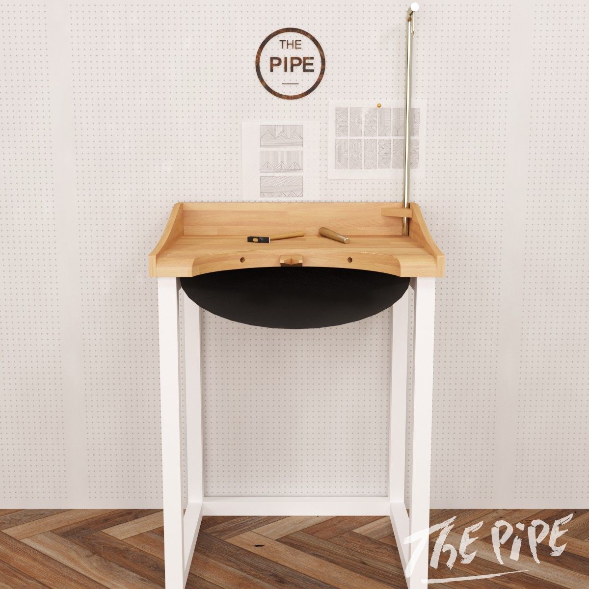 Small metalworking table Handmade activity table for easy participation in events and gatherings