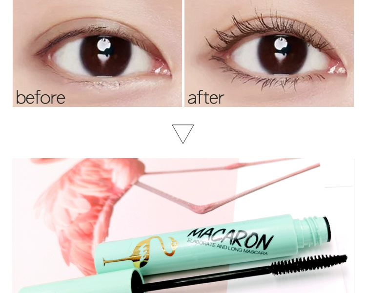 Net đỏ flamingo mascara nữ không thấm nước tự nhiên uốn cong không nở mã hóa kéo dài đầu cọ nhỏ chính hãng - Kem Mascara / Revitalash