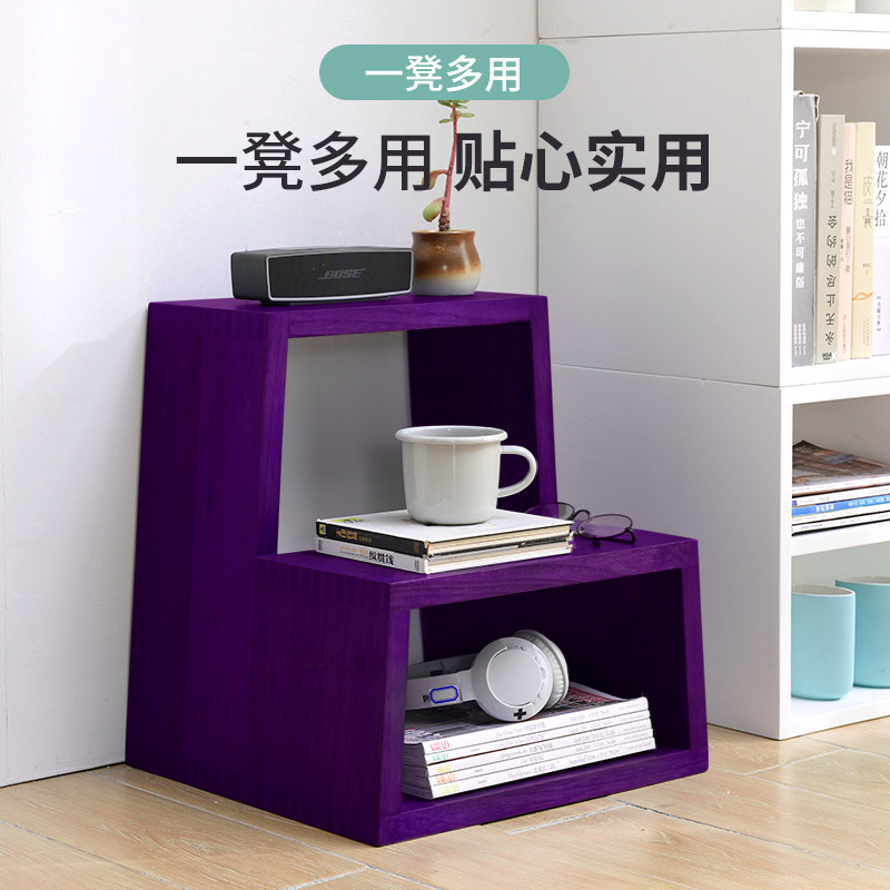 [USD 239.05] Solid Wood Small Stool Home Dwarf Stool TwoStep Step