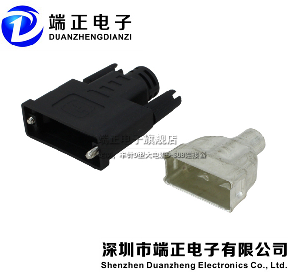 Connector Dvi24+5 Male, Dvi24+1 Female, Dvi Shell, Tinplate, Black, Soldered