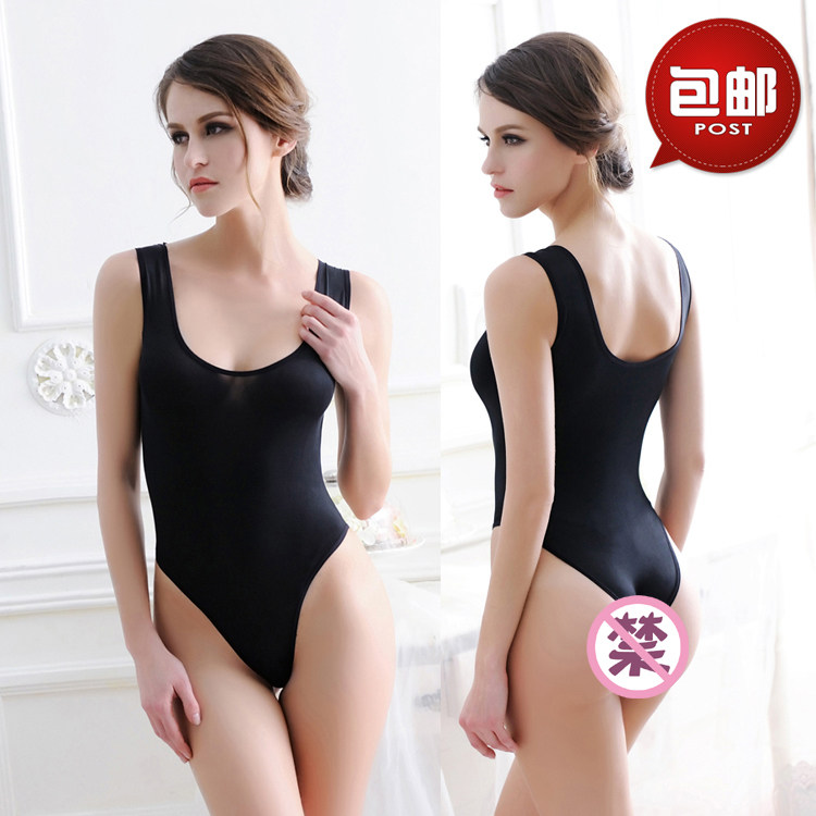 Ladies Bodysuit High Fork Jumpsuit Bikini Swimsuit Sexy Ultra Thin Lingerie Yoga Dance Dress Women
