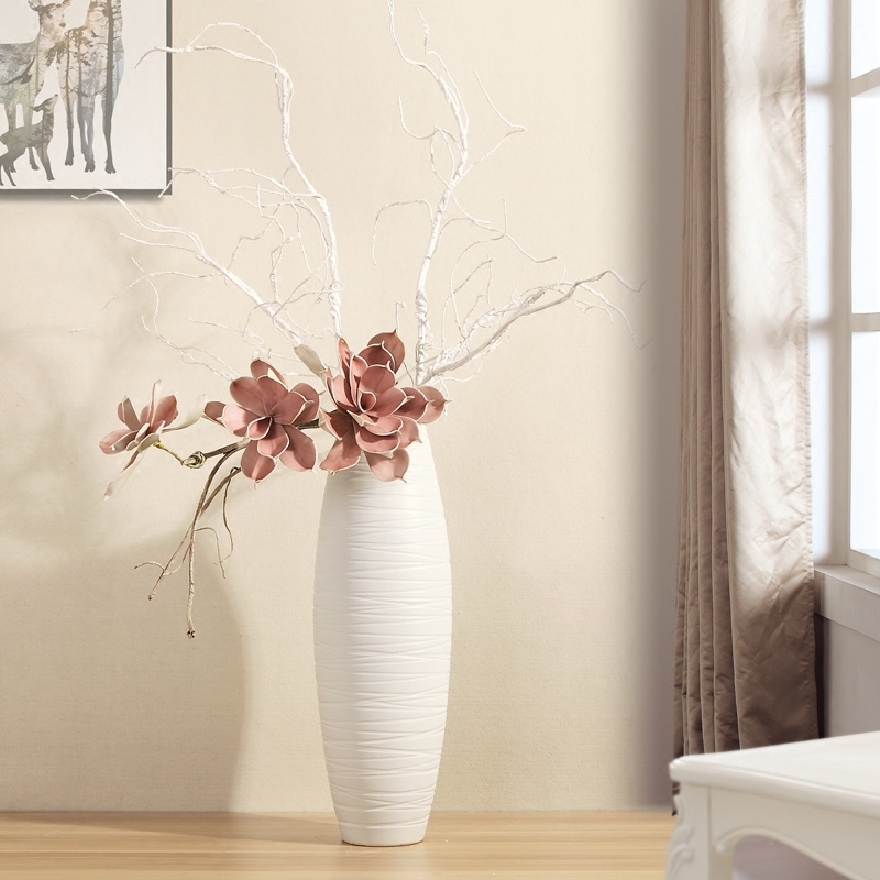 Modern European ceramic floor-to-ceiling large vase Rich bamboo hydroponic flower living room home decoration ornaments