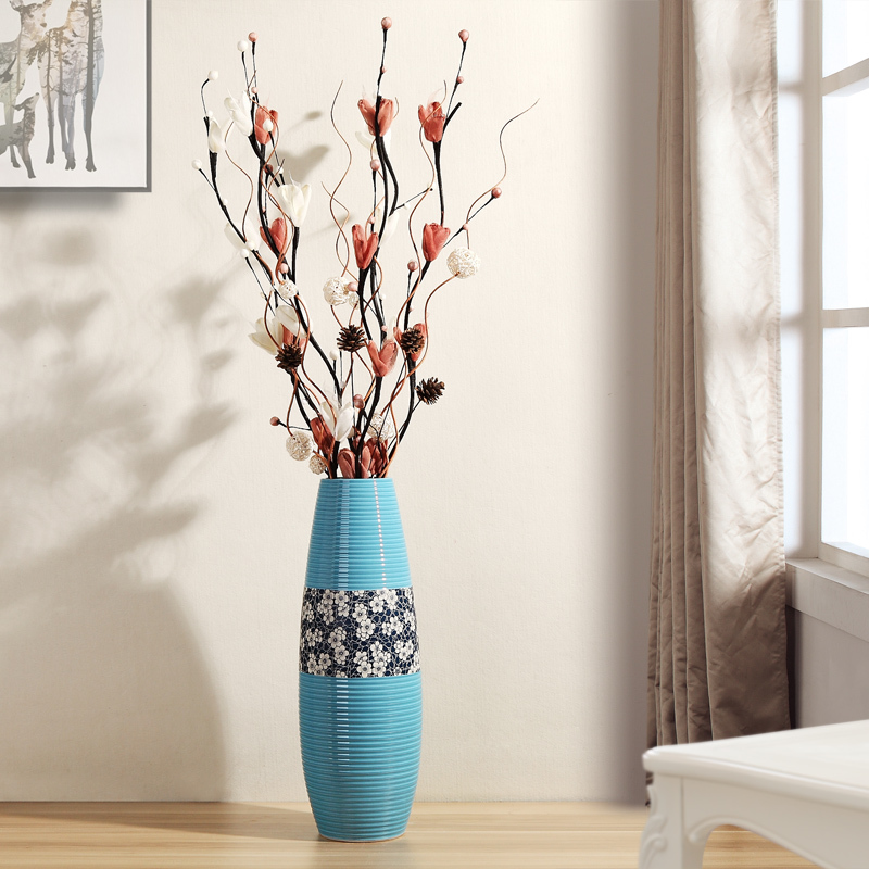 Ceramic European-style modern simple floor-to-ceiling large vase home accessories living room creative new house vase decoration special price