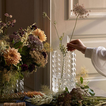 Lovelly Creative Home Nordic INS Style Glass Bubble Relief Styled Glass Vase Florid-like room