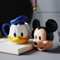 Lovelly Fashion Cute Cartoon Ceramic Water Glass Mickey Tang Old Duck Birthday Gift Ceramic Mark Cup