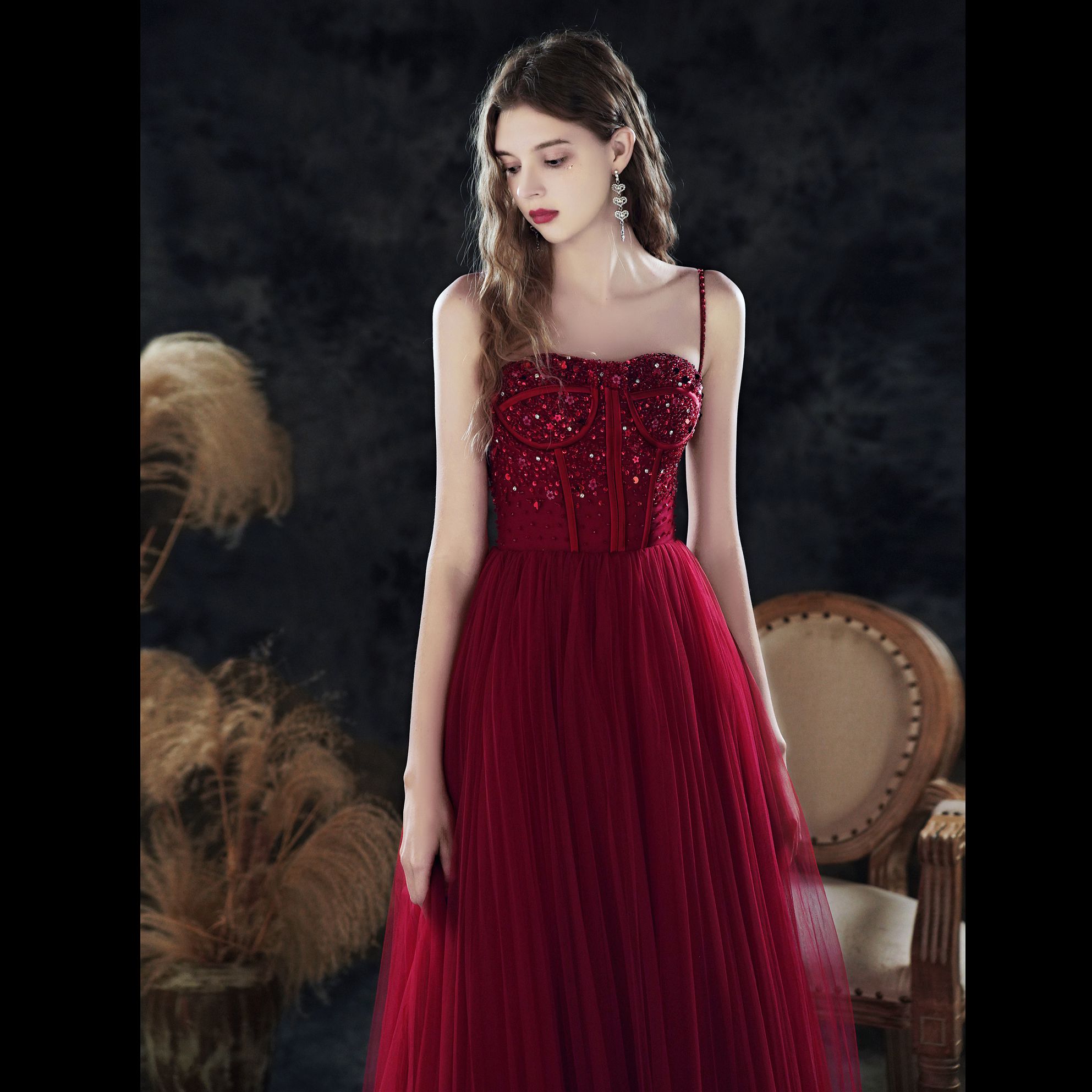 Toast clothing bride 2022 new summer dinner suspender dress host small temperament heavy industry texture light luxury - Taobao