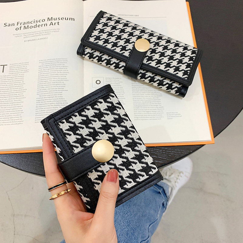 Thousands Birds Gaggi Canvas Folded Small Wallet Woman Short SOFT MULTI-POSITION NEW 2021 MESH RED ULTRA-THIN LONG VERSION HAND GRAB BAG
