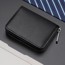 Theft-proof brushed organ card bag large capacity male and female multi-clamping anti-magnetic driving license jacket delicately high-end small