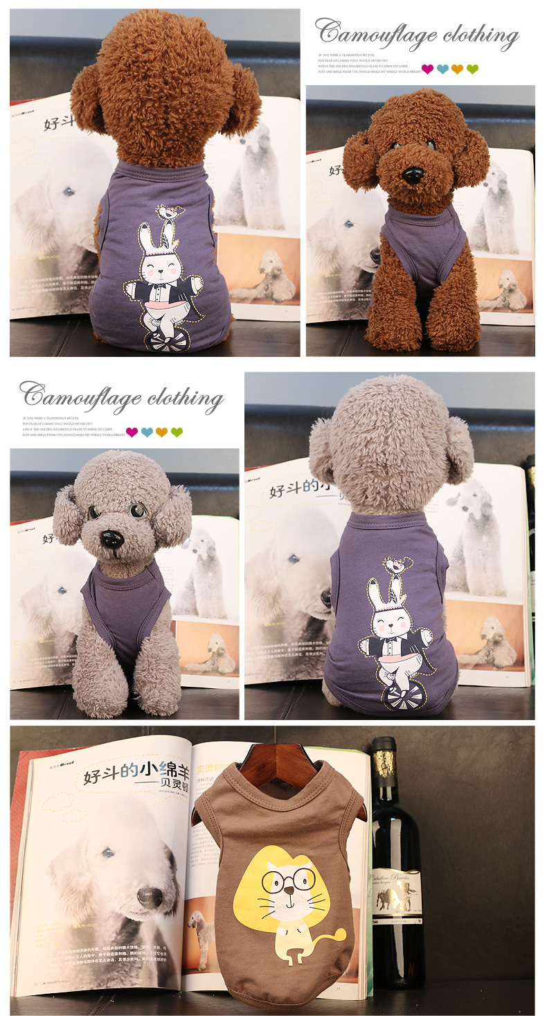 Quần áo chó mùa xuân quần áo thú cưng mùa hè Teddy gấu con chó hai chân quần áo chó nhỏ chó con quần áo mỏng - Quần áo & phụ kiện thú cưng áo cho chó lớn