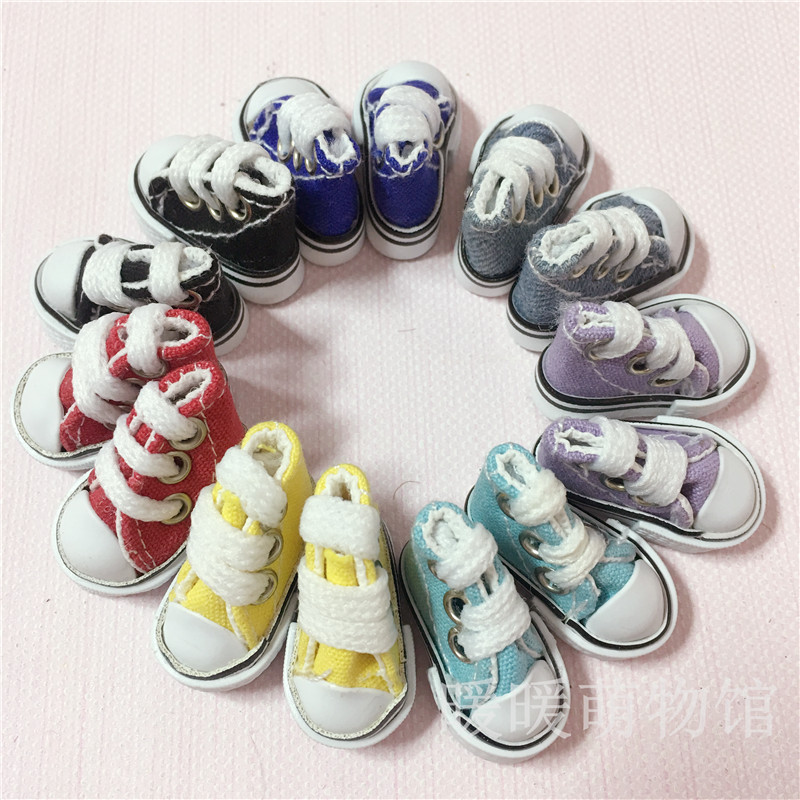 8 minutes bjd small cloth doll Lijiabbgirl can be worn with canvas casual shoes 3 6 cm regardless of left and right foot