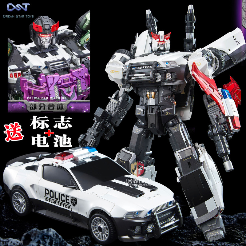 Dream Star Dst07 Mighty War God Police Car Warrior Dst02-007 Police Force Transformation Toy Combination Model Dream Star Dst07 Mighty War God Police Car Warrior Dst02-007 Police Force Transformation Toy Combination Model
