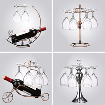 Home Red Wine Glass Shelf Creative Red Wine Rack Pendulum high-footed wine decorated inverted wine bottle shelf European-style wine rack
