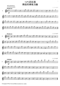 正版 长笛经典练习曲进阶曲集 初级 扫码赠送音频 弗朗斯&middot;威斯特编订 原版引进 上海音乐出版社