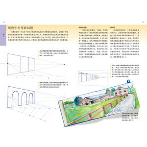 如何描绘透视 西方无师自通绘画教程 透视原理 绘画技法教程书籍 美术入门自学书籍 透视绘画创作技法技巧教程书 新手学透视绘画