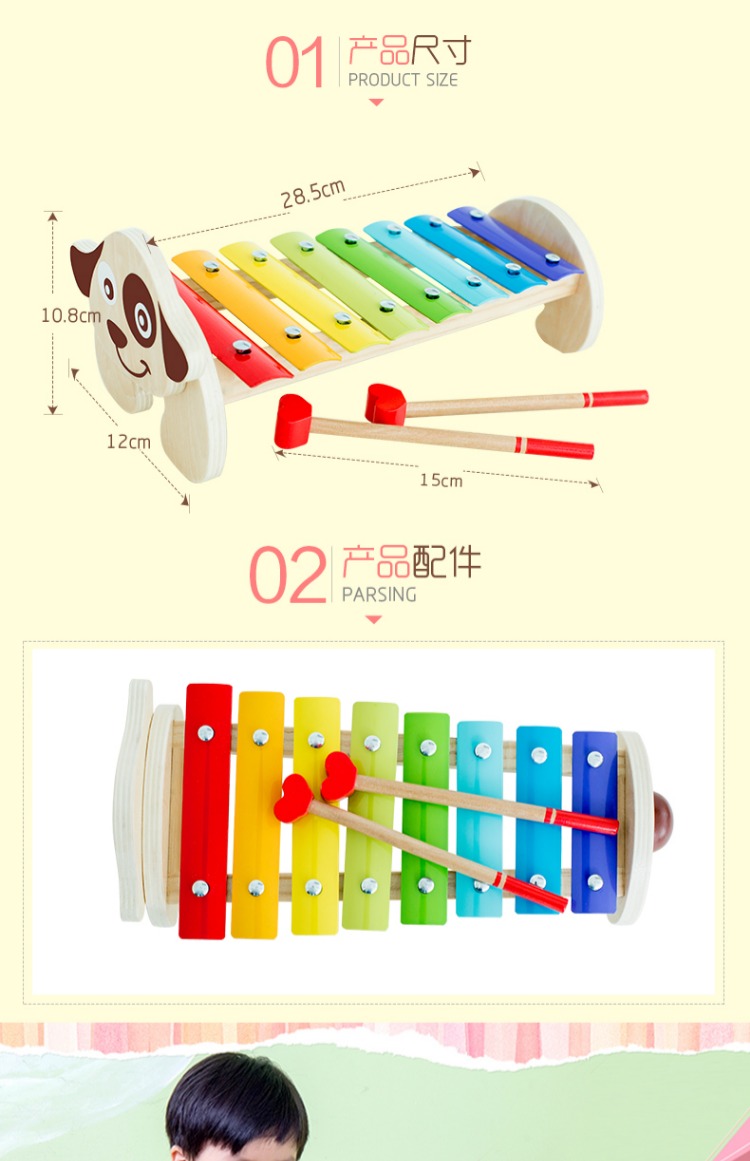 15 âm thanh gõ tay trẻ em xylophone phim hoạt hình xylophone em bé bộ gõ bé đồ chơi nhạc 3-6 tuổi đàn piano đồ chơi cho trẻ em