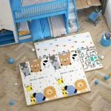 Детский зимний складной игровой коврик для ползания для домашнего использования для гостиной, ковер, увеличенная толщина
