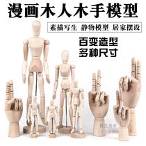  Comic 12 inch wooden man model hand model 40cm wooden man wooden hand sketch puppet man joint doll wooden hand