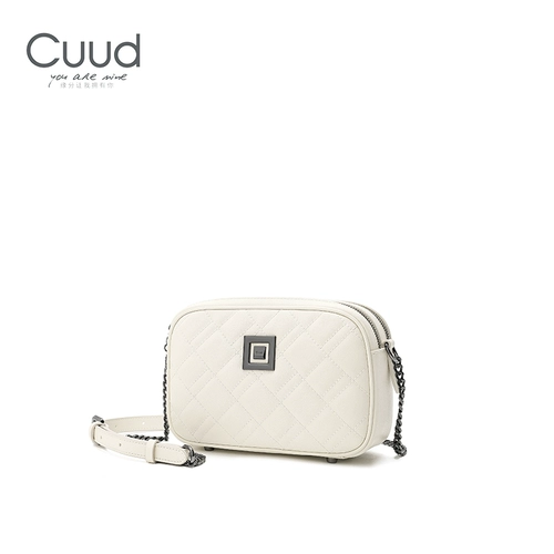 Небольшая сумка, летняя белая сумка на одно плечо, цепь, из натуральной кожи, на цепочке