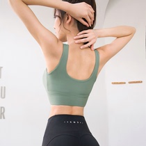  Sports underwear womens shockproof running gathered professional high-strength fitness vest yoga bra with breasts can be worn outside
