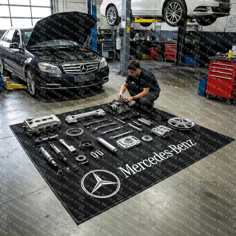 Auto Repair Parts Display Carpet, Special for Car Repair under the Body, Non-Slip Workstation Mat for Car Exhibitions