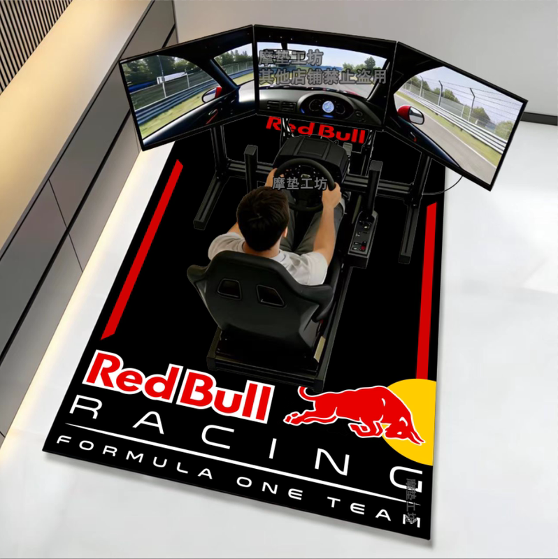 Racing Simulator Carpet Simulator Mat F1 Red Bull Mercedes E-Sports Room Carpet Anti-Slip Bracket Special Mat