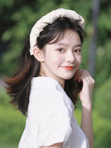 Japan Hair Hoop Type Shading Cap Anti-UV Sun Protection Foldable Empty Top Big Eave Shell Cap Fashion